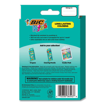 BIC® Kids Ultra Washable Markers, Medium Bullet Tip, Assorted Colors, 20-pack freeshipping - TVN Wholesale